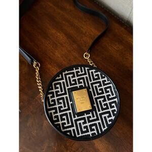 BALMAIN - Round Crossbody, Black/White